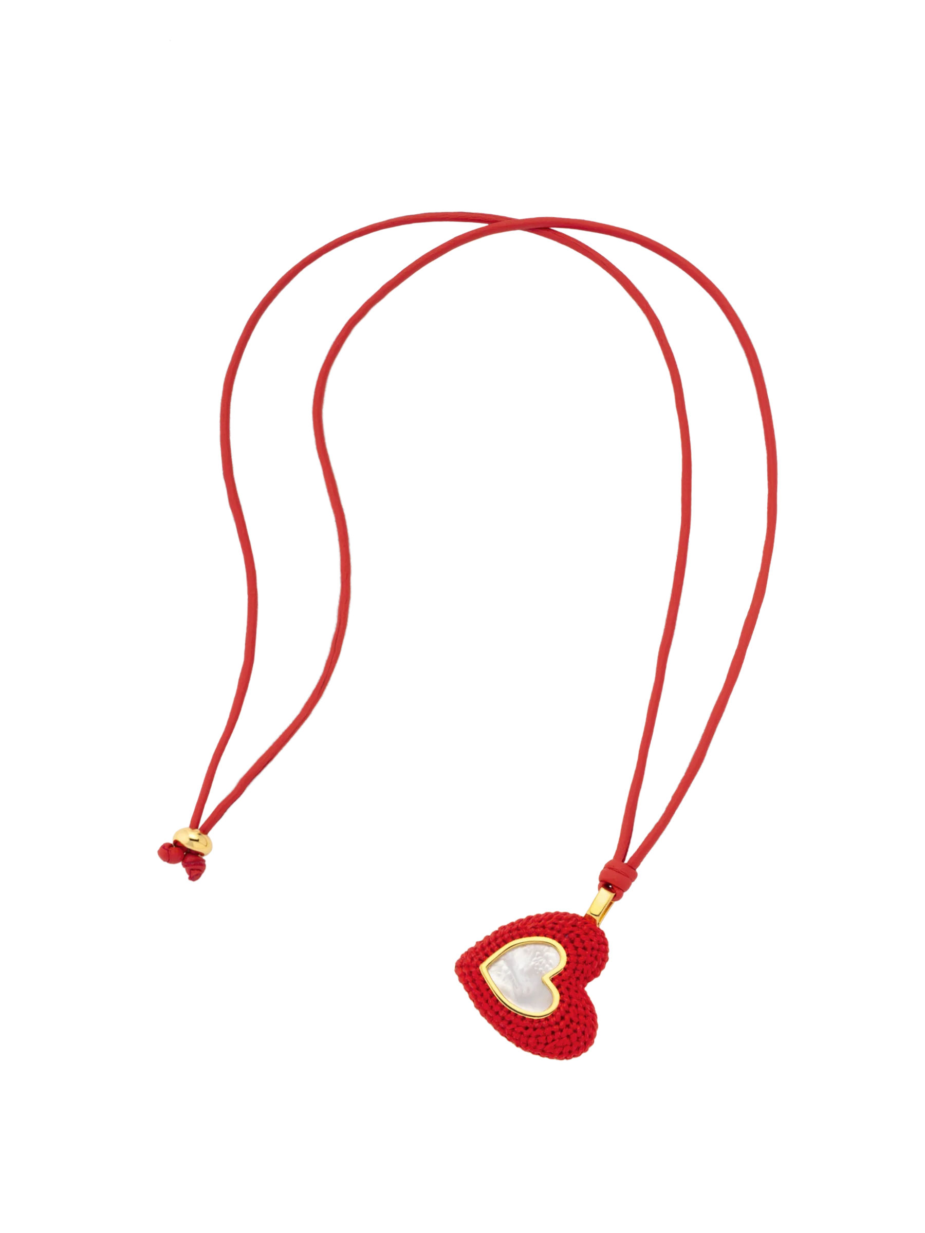 Agape Heart Embroidered Necklace